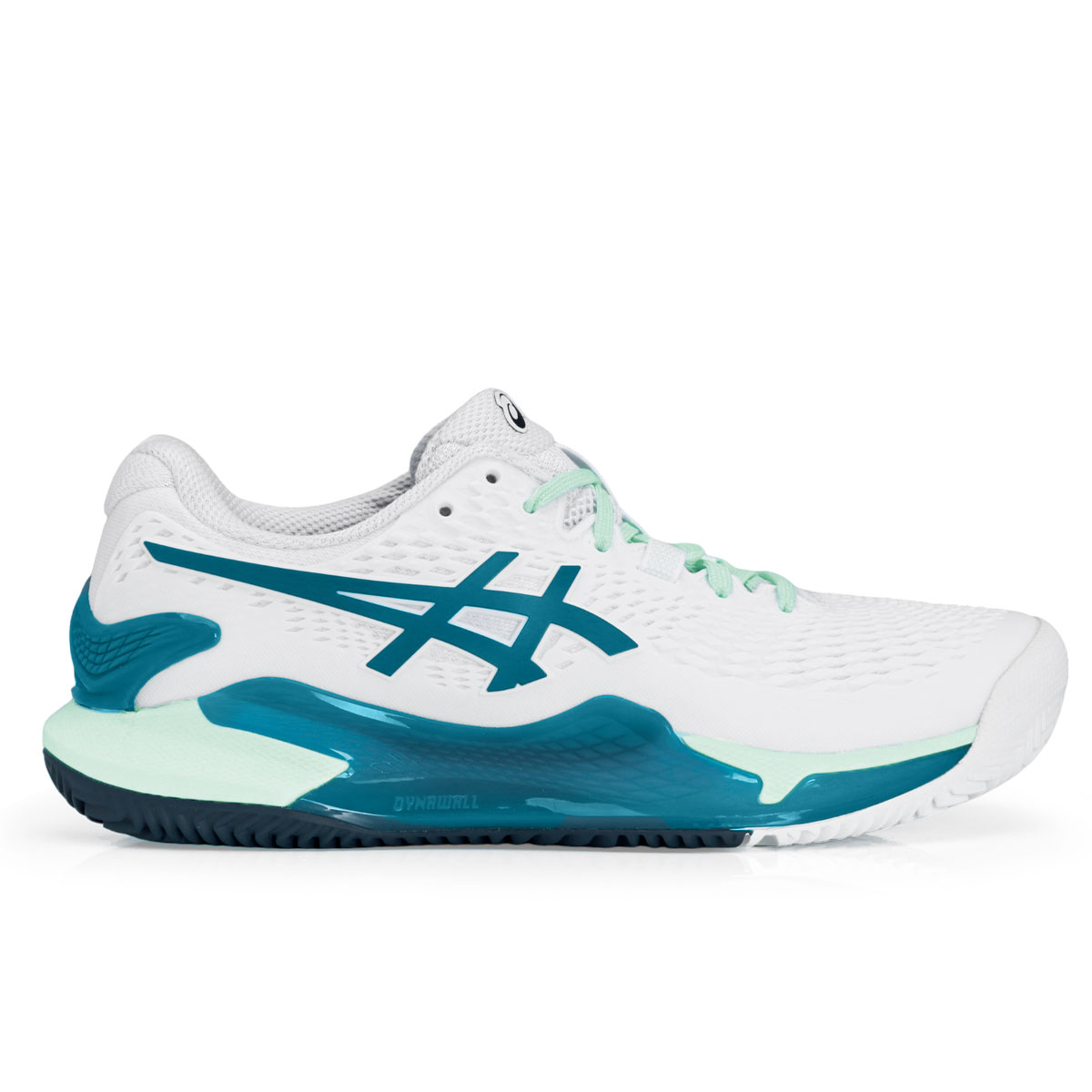 Tenis Asics Gel Resolution 9 Clay Branco Azul e Verde ProSpin .br