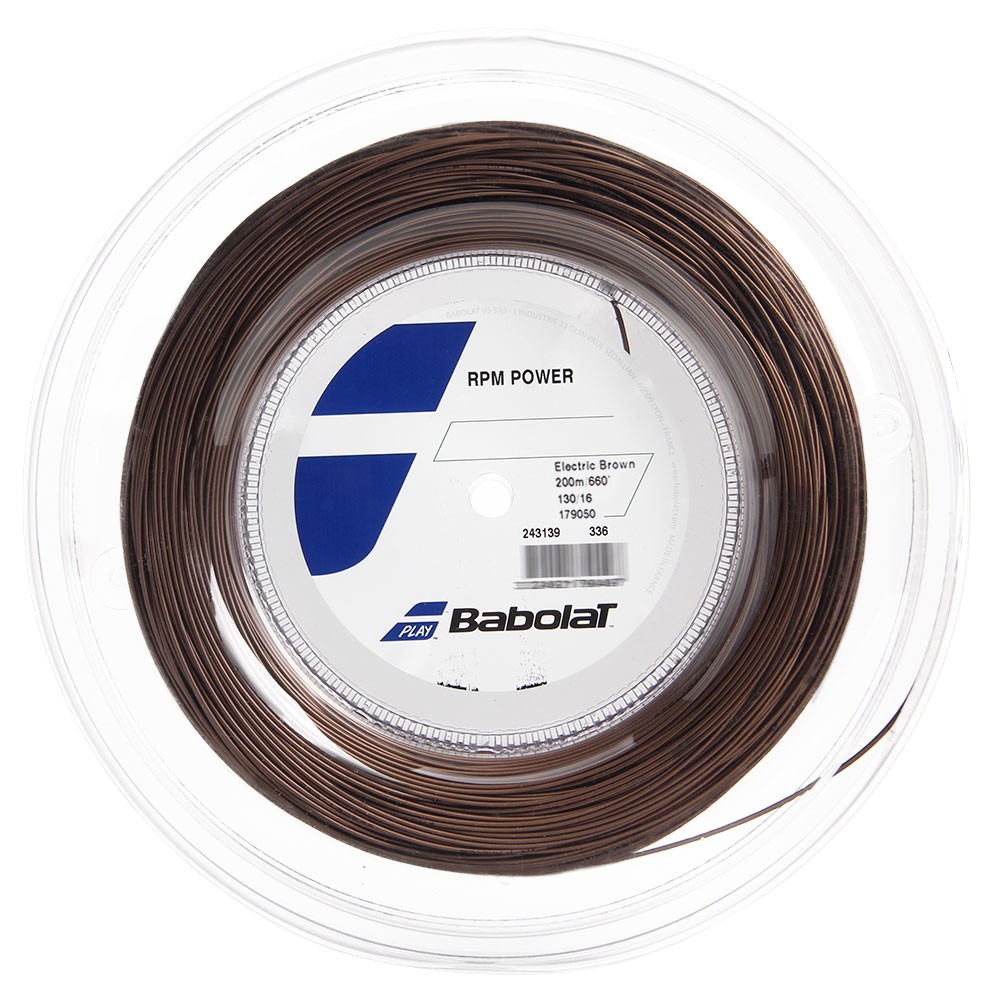 Corda Babolat RPM Dual 16L 1.30mm Preta Rolo com 200 metros