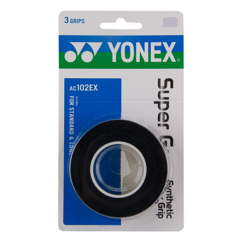 【メーカー再生品】 Yonex Overgrip Super PróSpin.com.br - Unidades 3 com Preto Grap 小物