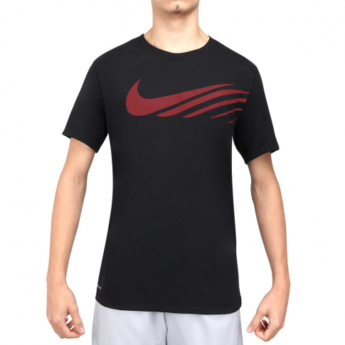 Camiseta Nike Dri-Fit Tee Preta e Vermelha 