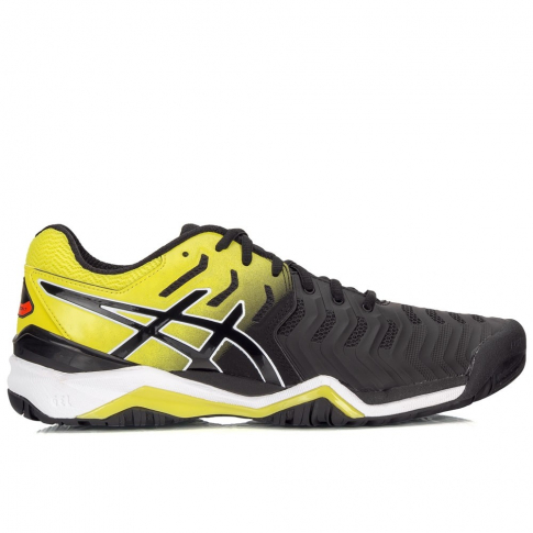 tenis asics amarelo e preto