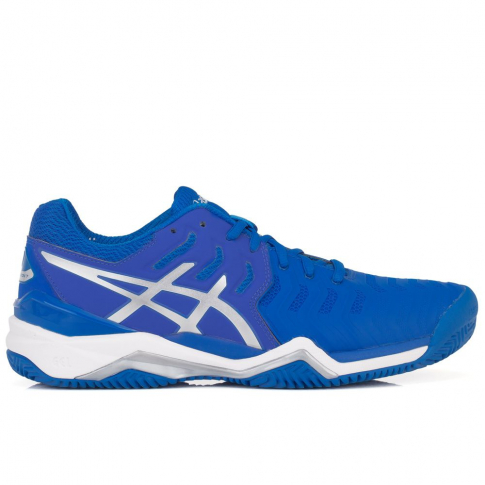 tênis asics gel resolution 7 clay azul e vermelho