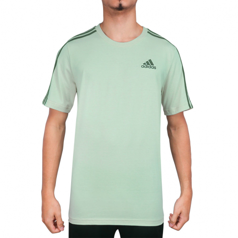 Camiseta Adidas Performance Essential 3 Stripes Masculina Branco