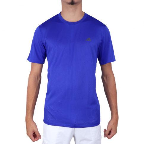 Camiseta Adidas - Climalite - Ultimate Tee - 100% Poliester - Azul Mesclado  - Lindona!, Camiseta Masculina Adidas Usado 96001158