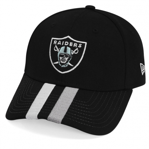 Bone New Era 9Forty NFL Las Vegas Raiders Core Preto e Prata ProSpin .br