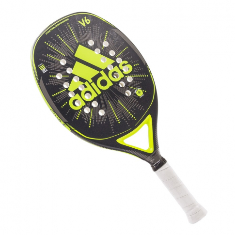 Raquete de Tennis Adidas V6 Preta Cinza e Verde Limão - ProSpin.com.br