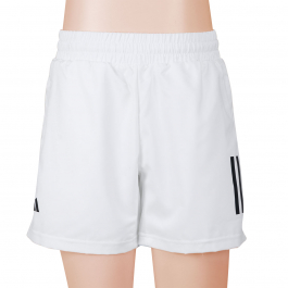 Shorts Adidas Club 3S Tennis Infantil Branco e Preto 