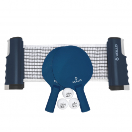 Kit Prospim Kit de Tênis de Mesa Vollo 02 Raquetes 03 Bolinhas e Poste Retrátil ...
