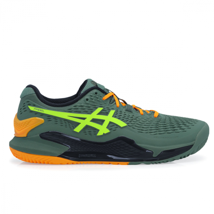 Tênis Asics Gel Resolution 9 Padel Verde Laranja e Limão - ProSpin