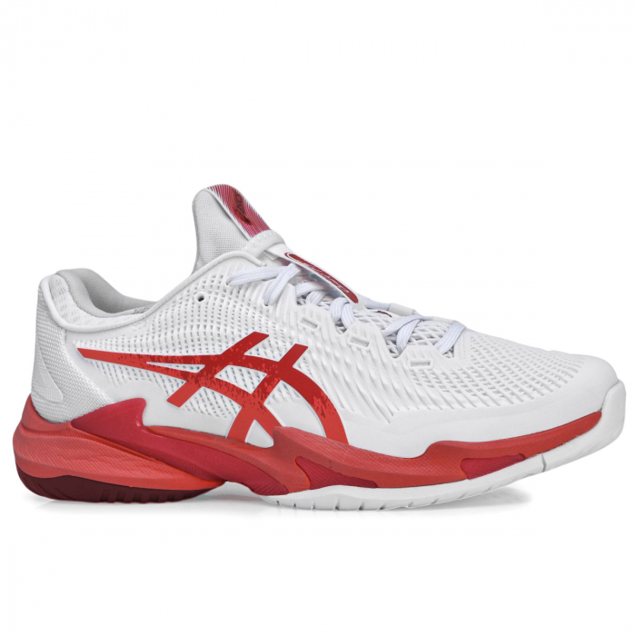 Tênis Asics Court Ff Novak Quadra Rápida Branco e Vermelho