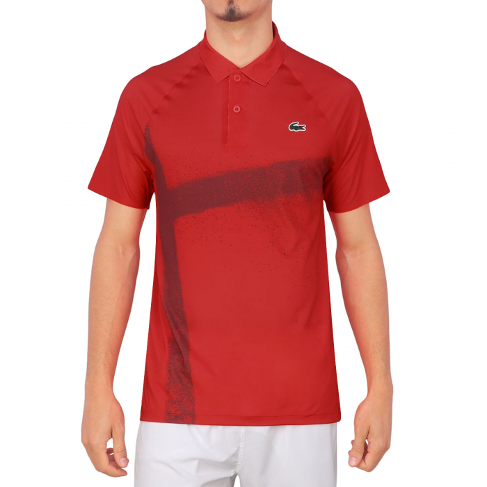 Camisa Polo Lacoste Tennis X Novak Djokovic On Court Vermelha