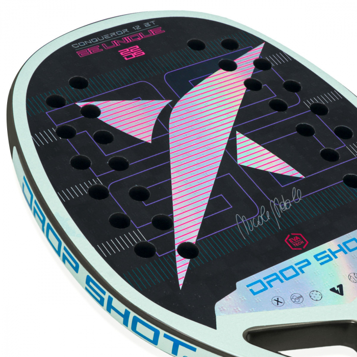 Drop Shot Conqueror 12 Beach Tennis Schläger – Mit EVA Tech & 24K Carbon, Von Nicole Nobile