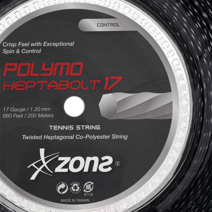Corda Zons Heptabolt 17L 1.20mm Preta - Rolo com 200 Metros