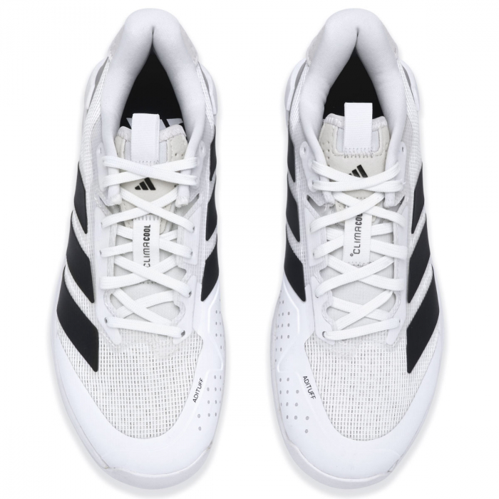 speedball Tênis Adidas Adizero Ubersonic 5 Branco Preto e Cinza - ProSpin.com.br