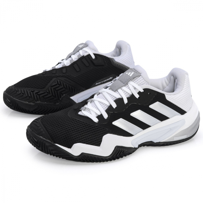 Tênis Adidas Barricade 13 - Clay - Saibro - Preto Branco e Cinza