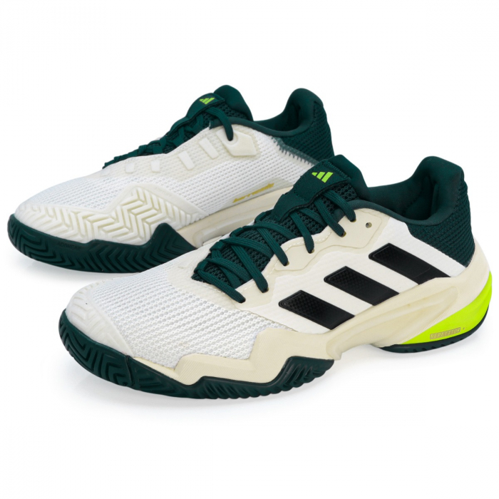 Tênis Adidas Barricade 13 All Court Branco Preto e Verde - ProSpin