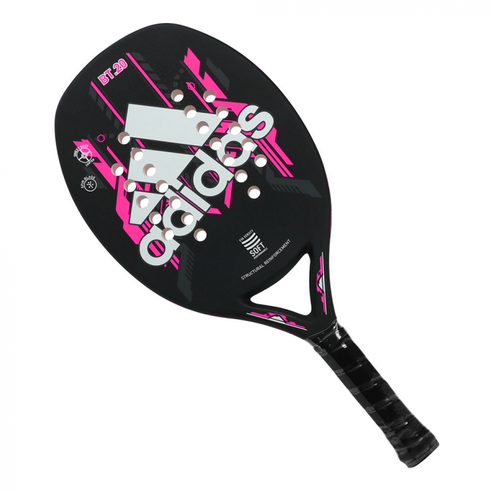 7” A1BEATS REBuke Tudo De Voce Raquete de Beach Tennis Adidas BT 2.0 Preta e Rosa - ProSpin