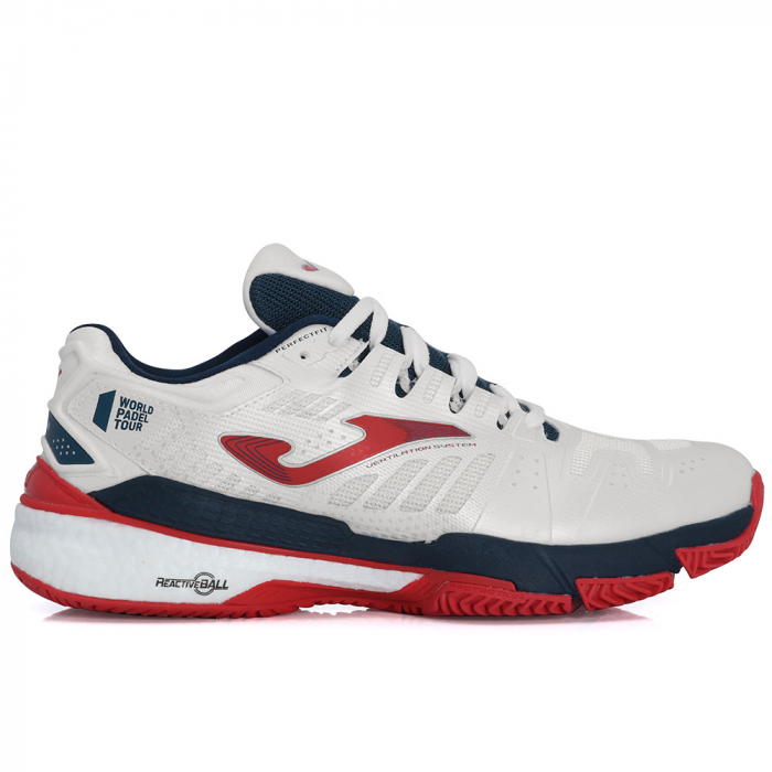 Tênis Joma Slam Clay: Branco e Vermelho Pró Spin - Main Image