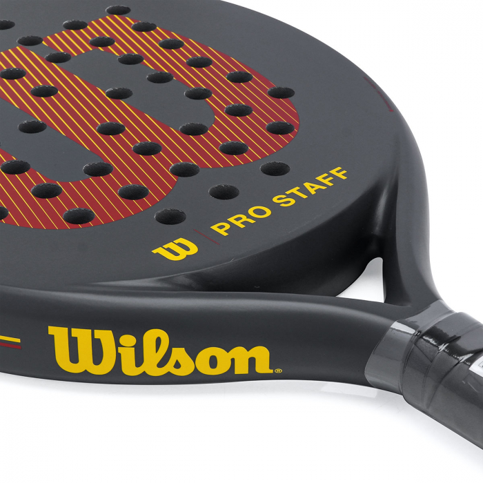 Raquete de Padel Wilson Pro Staff V2 Team Cinza e Vermelha