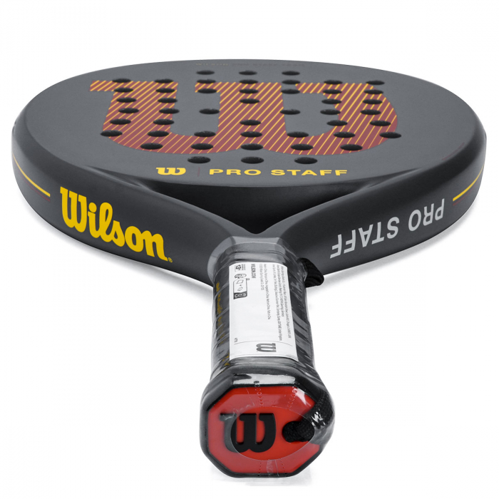 Raquete de Padel Wilson Pro Staff V2 Team Cinza e Vermelha