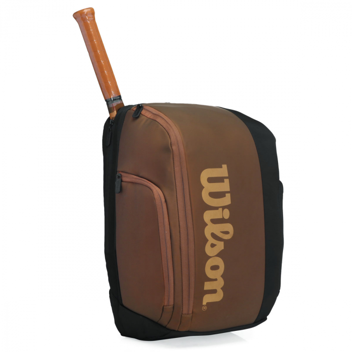 Mochila Wilson Super Tour Pro Staff V14 Preta e Marrom ProSpin