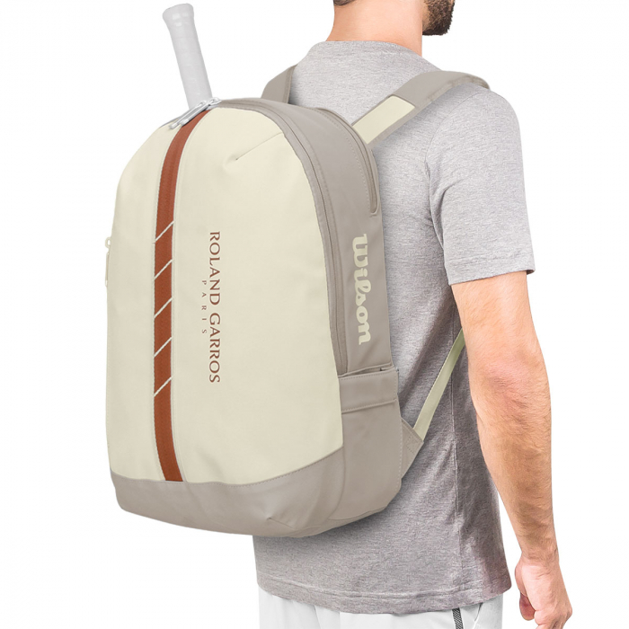 Mochila Wilson Roland Garros 2025 Creme E Marrom