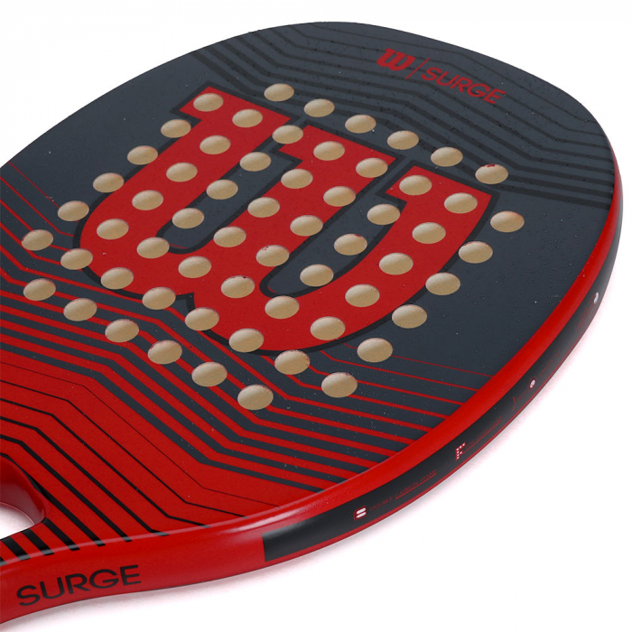 Raquete de Beach Tennis Wilson Surge Vermelha e Cinza - Prospin.com.br