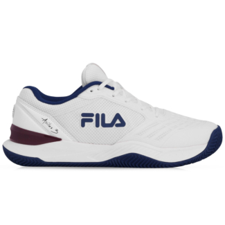 Tênis Fila Axilus 3 - Clay Saibro - Branco e Marinho