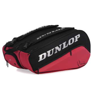 Raqueteira Padel Dunlop Elite X8 Preto e Vermelho