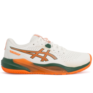 Tênis Asics Gel Challenger 15 Padel Branco Laranja e Verde