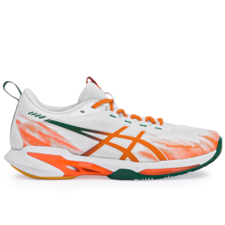 Tênis Asics Sonicsmash FF Padel Branco Laranja e Verde