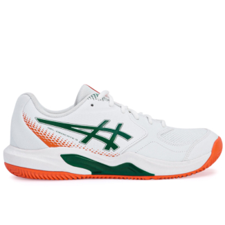 Tênis Asics Gel Dedicate 9 Padel Branco Verde e Laranja