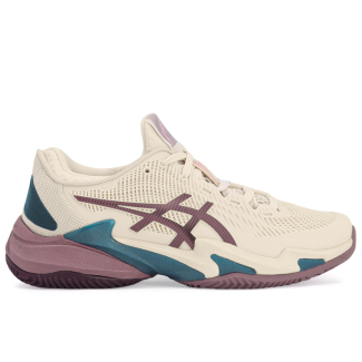 Tênis Asics Court FF 3 - Clay Saibro - Bege Claro e Roxo