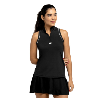 Regata Wilson Tour Zip Tank Preto