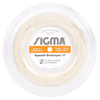Corda de Squash Sigma Destroyer 17L 1.20mm Branca Rolo com 200 metros