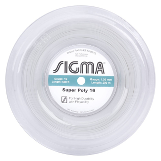 Corda Sigma Super Poly 16L 1.30mm Branca - Rolo com 200 metros 