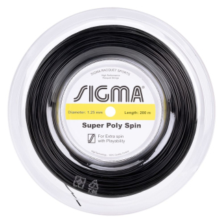 Corda Sigma Super Poly Spin 17L 1.25 mm Preta - Rolo com 200 metros 