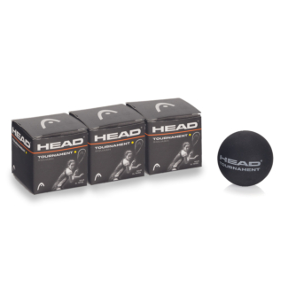 Bola de Squash Head Tournament Preta - Pack com 3 Unidades 