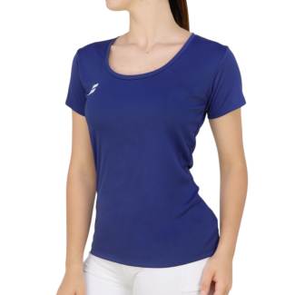 Camiseta Babolat Play Cap Sleeve Top Azul e Branco