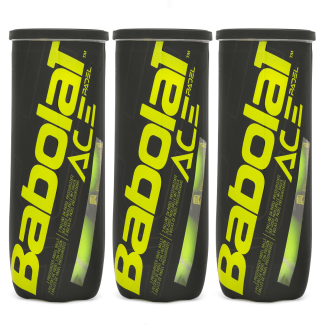 Bola De Padel Babolat Ace Padel Pack com 03 Tubos