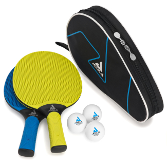 Kit Tênis De Mesa Joola Vivid Outdoor Com 2 Raquetes 3 Bolas e 1 Capa