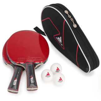 Kit Tênis De Mesa Joola Duo Set Pro Com 2 Raquetes 3 Bolas 1 Capa