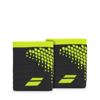 Munhequeira Babolat Logo Jumbo Longa com 02 Unidades Preta e Verde