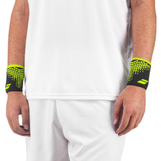 Munhequeira Babolat Logo Jumbo Longa com 02 Unidades Preta e Verde