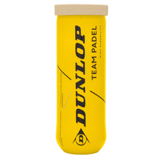 Bola de Padel Dunlop Team Padel - Tubo com 3 Bolas