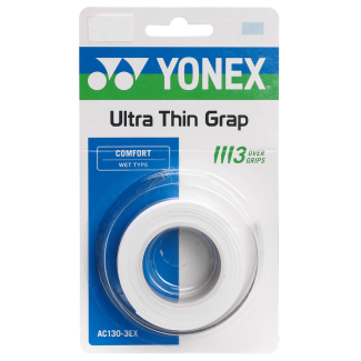 Overgrip Yonex Ultra Thin Grap 0.4mm com 03 Unidades Branco