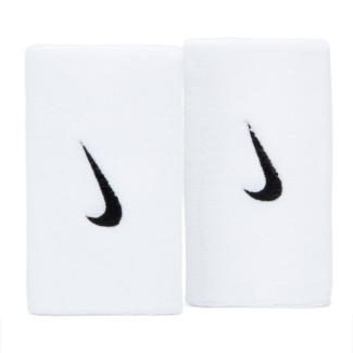Munhequeira Nike Swoosh Branca com 2 Unidades - Longa