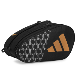 Raqueteira Adidas Control Padel e Beach Tennis Preta e Bronze
