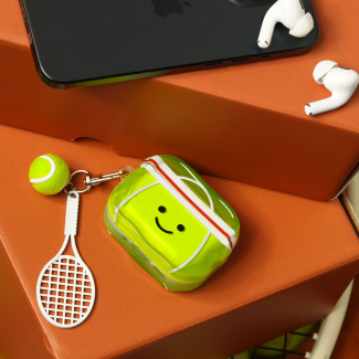 Case Courti Protective Airpods Pro 3 Com Raquetinha e Bolinha