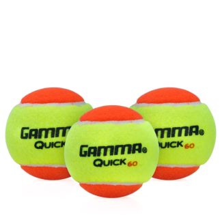 Bola de Tênis e Beach Tennis Gamma Quick Kids Pacote com 03 Bolas